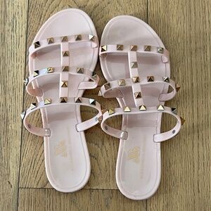 Alexandria Bradao Blush Jelly Sandals, Size 5 (35-36)